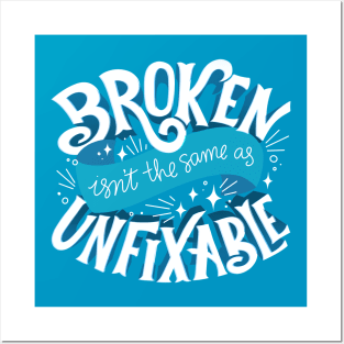 Lunar Chronicles Quote - Broken Unfixable Posters and Art